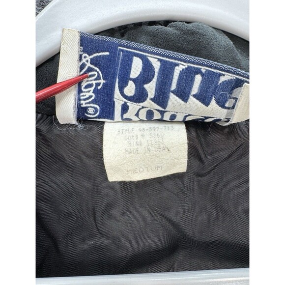 Vintage Roper Rodeo Blue Aztec Jacket Medium Silver Buttons Barn Chore Coat - Picture 7 of 11